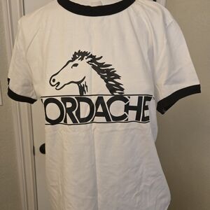 Jordache White and Black Graphic T-Shirt